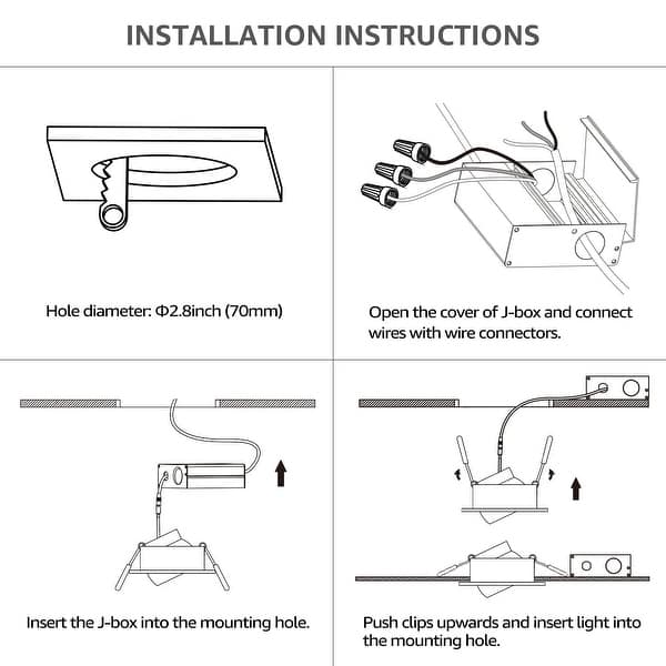 Shop 3 Inches Led Gimbal Recessed Light With Junction Box