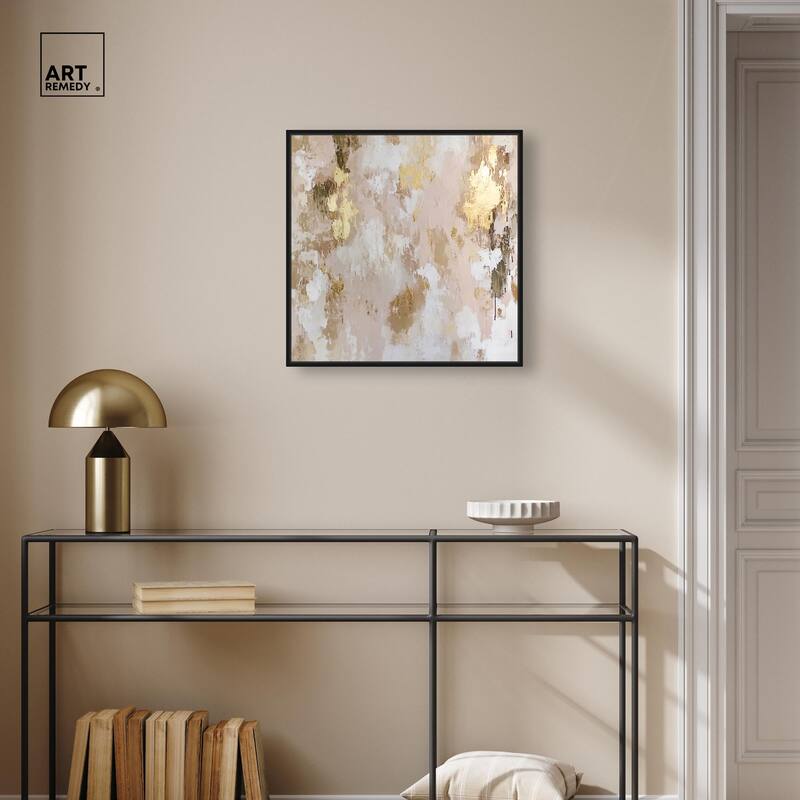 Golden Glimmer Gesture I Canvas by Art Remedy