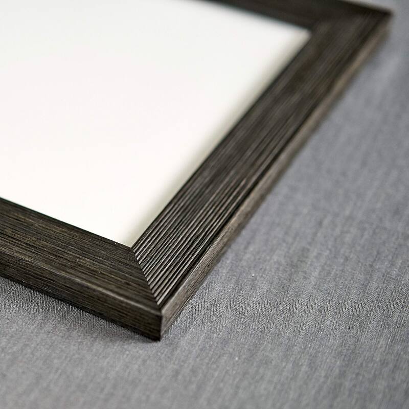 14x19 Black Rustic Wide Barnwood Picture Frame - UV Acrylic, Foam Board Backing, Hanging Hardware