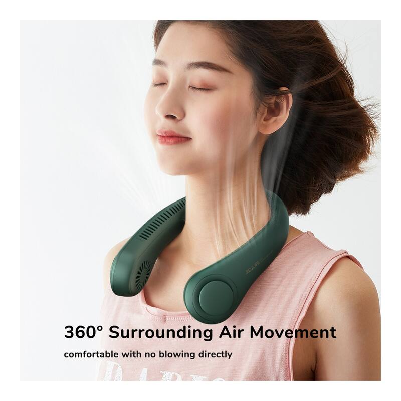 JisuLife Bladeless Turbine Neck Fan FA14, Dark Green