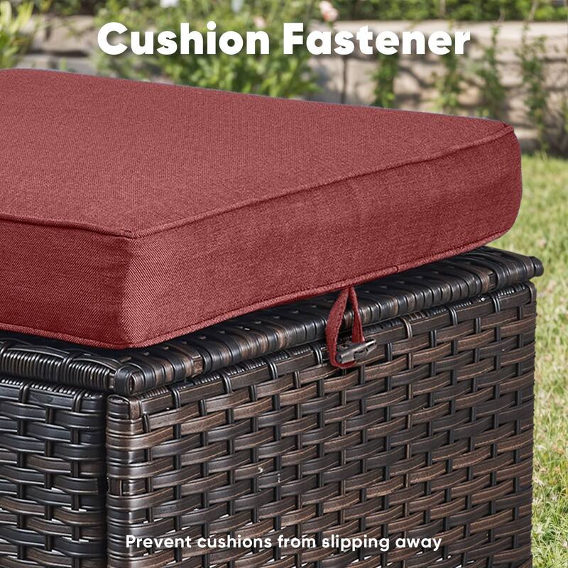 Outdoor Loveseat Sofa with Chair Ottoman Table