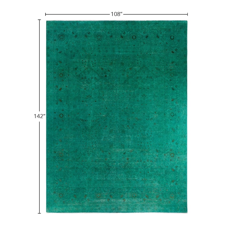 Contemporary Overdyed Wool Hand Knotted Area Rug - 9' 0" x 11' 10"