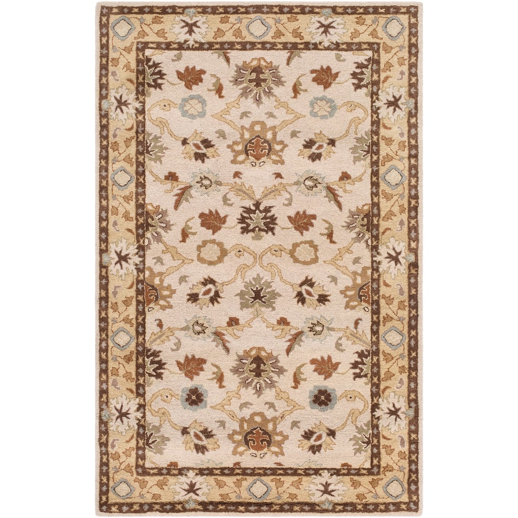 Livabliss Traditional Caesar Border Area Rug