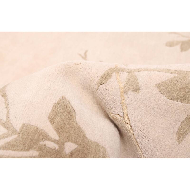 ECARPETGALLERY Hand-knotted Opulence Light Grey Silk, Wool Rug - 8'1 x 9'11