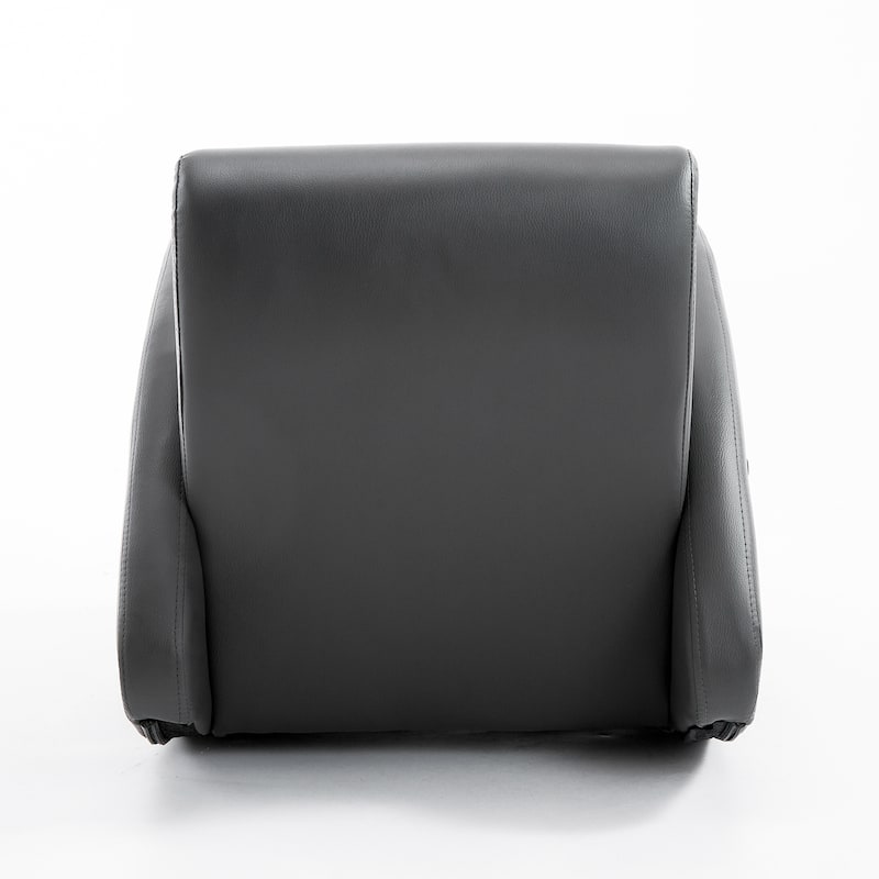 Qaba 20" Kids Sofa Rocking Base Armchair Childrens Furniture with 2 Side Pockets & a Durable PU Material, Grey