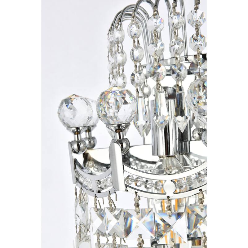 Elegant Lighting V8949W12/RC Corona 2 Light 12" Tall Wall Sconce with