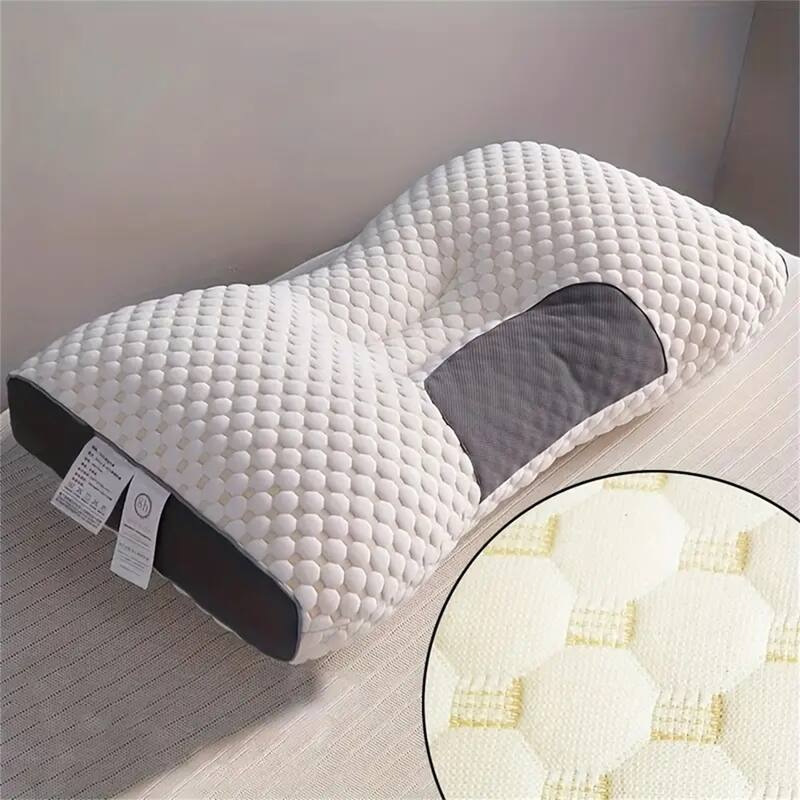 Ergonomic Pillow Contour Pillow Orthopedic Neck Traction Pillow for Shoulder Neck Pain Relief Side Sleeper - N/A