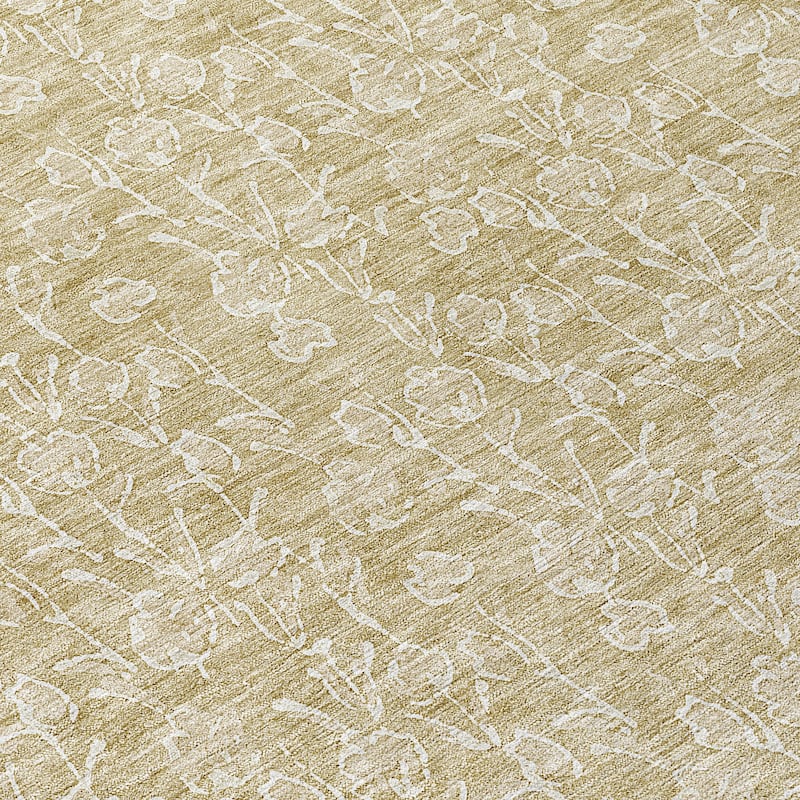 Machine Washable Indoor/ Outdoor Chantille Modern Floral Impressions Rug