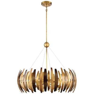 Metropolitan Manitou 8 Light 34" Wide Drum Chandelier with Vertical