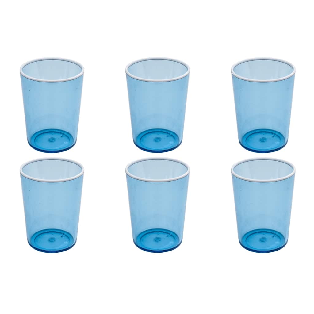 Abode Homewares Contrast Acrylic Drinking Glass - Set of 6