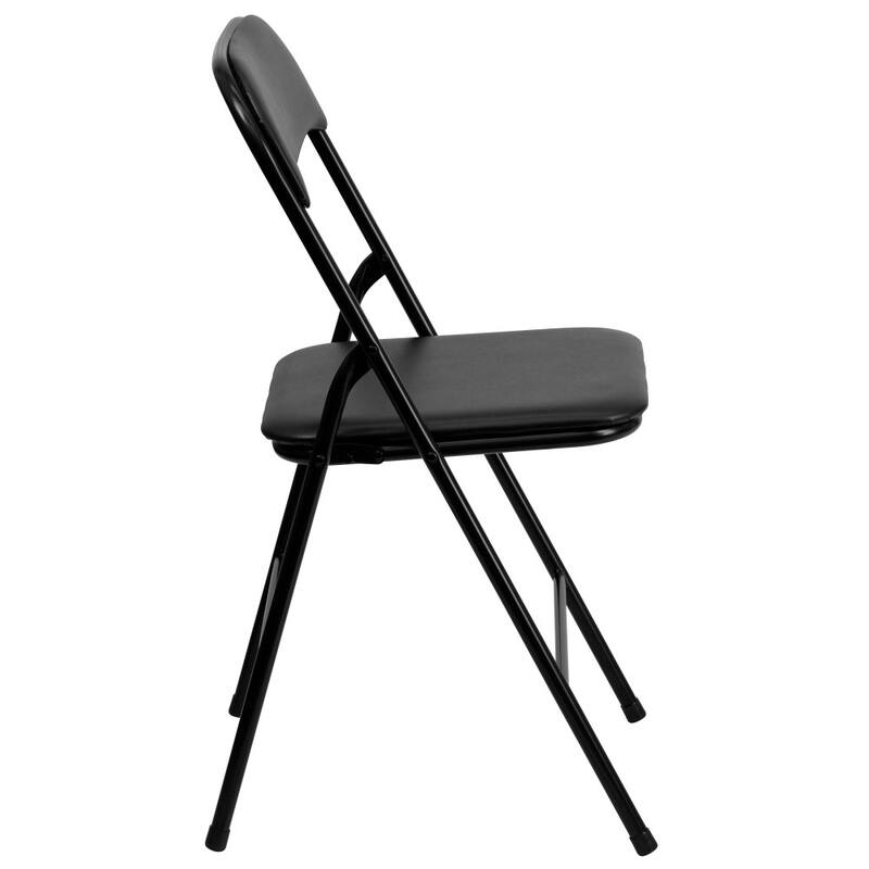 5 Piece Folding Card Table and Chair Set with Upholstered Table Top - 33.5"W x 33.5"D x 27.75"H
