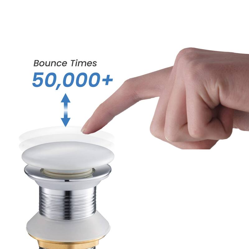 Bathroom Sink Pop Up Drain Stopper Full Cover without Overflow