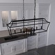 preview thumbnail 10 of 18, Hunter Laurel Ridge 6-Light Linear Chandelier - Kitchen Island, Dining Room - Modern Farmhouse, Candle, Industrial, Transitional