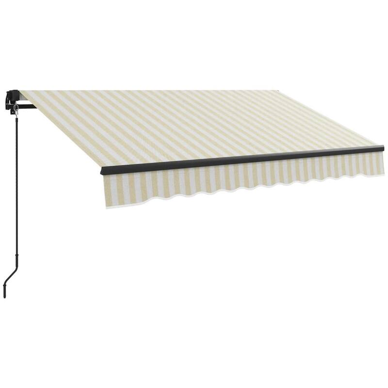 8' x 6.5' Retractable Awning, 280gsm UV Resistant Sunshade Shelter
