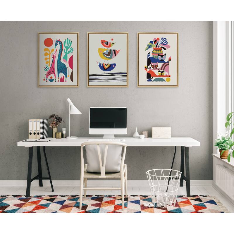Kate and Laurel Sylvie The Family Tree Framed Canvas By Rachel Lee