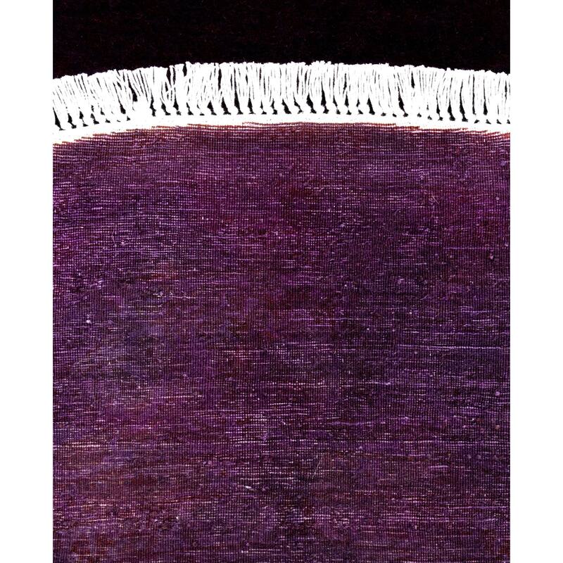 Overdyed One-of-a-Kind Hand-Knotted Area Rug - Purple - 6' 1" x 6' 1"