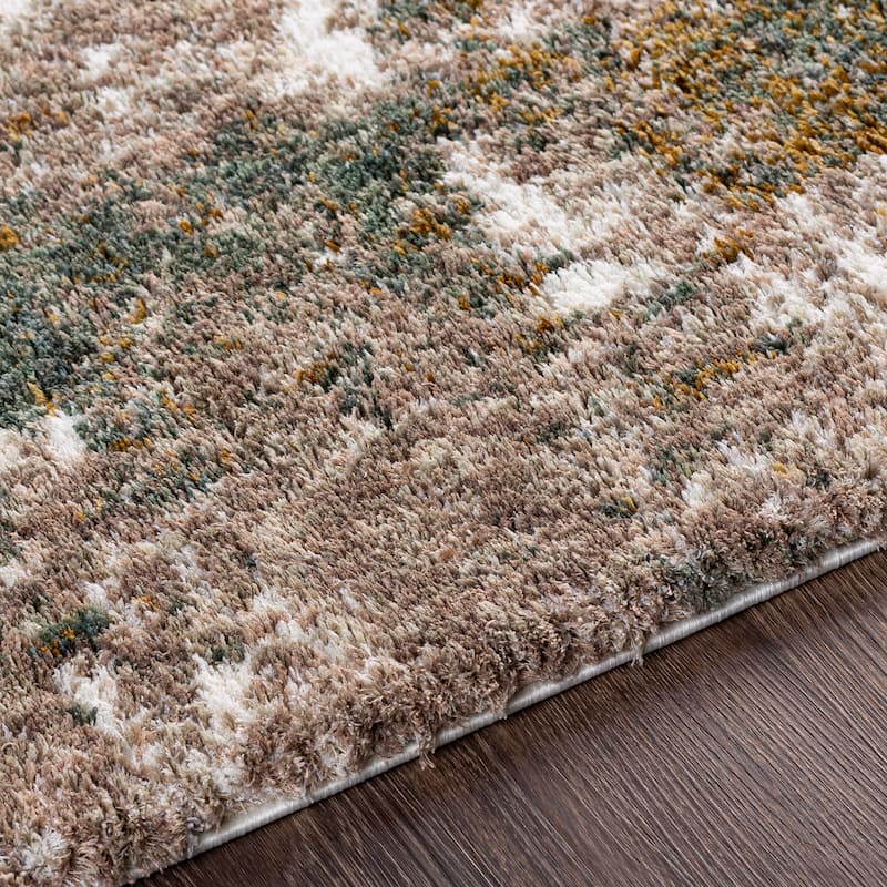 Livabliss Bohemian & Eclectic Celestial Shag Abstract Area Rug