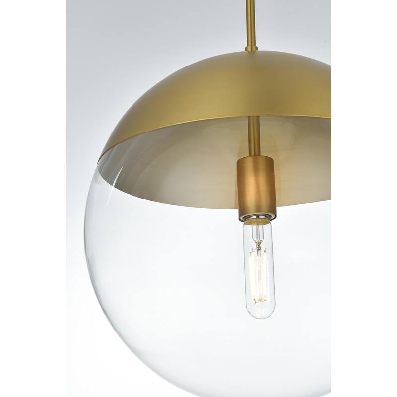 Elegant Lighting Eclipse Single Light 14" Wide Pendant with Clear