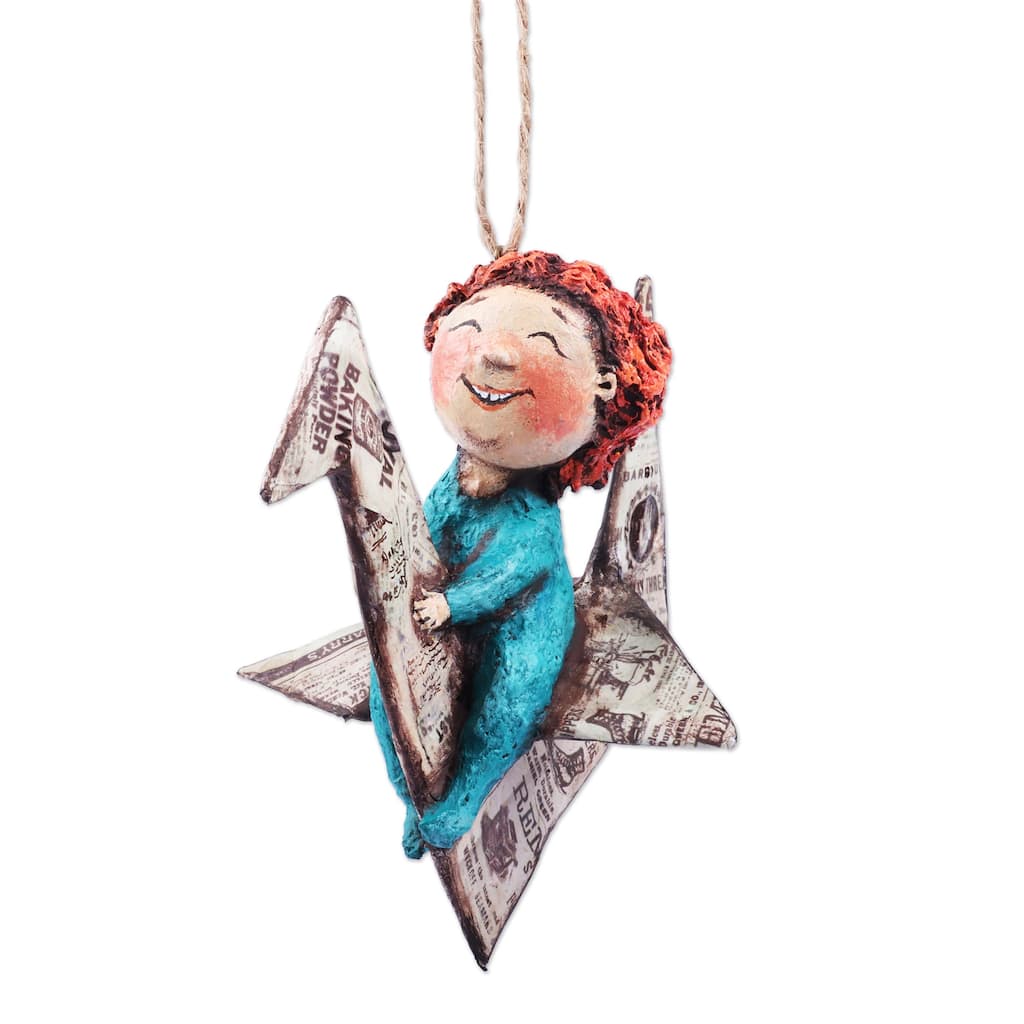 Novica Handmade Childhood Dreams Papier Mache Ornament