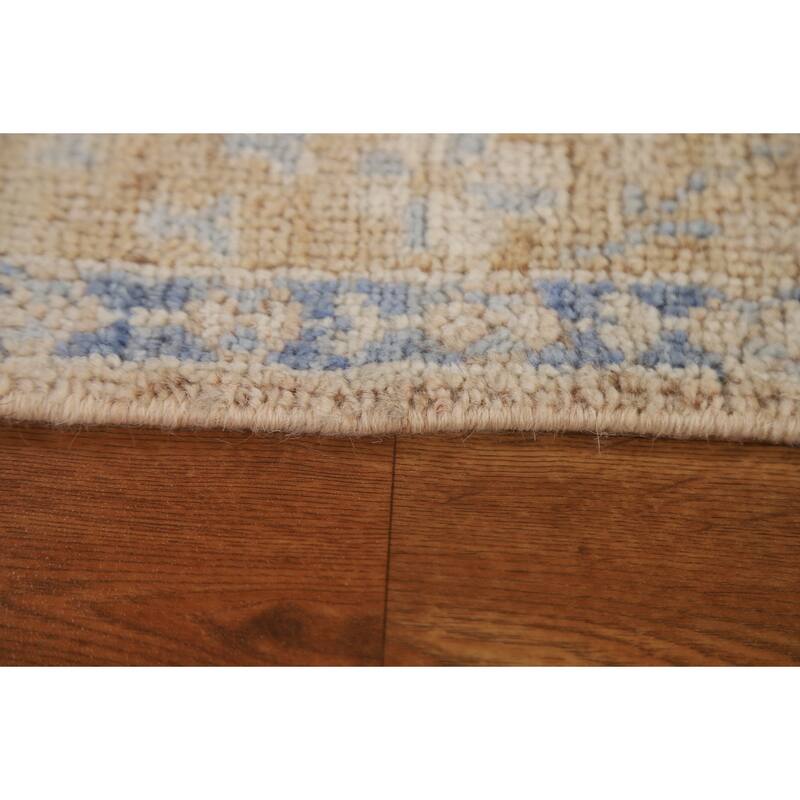 Muted Oushak Oriental Area Accent Rug Hand-Knotted Wool Carpet - 2'11" x 3'10"