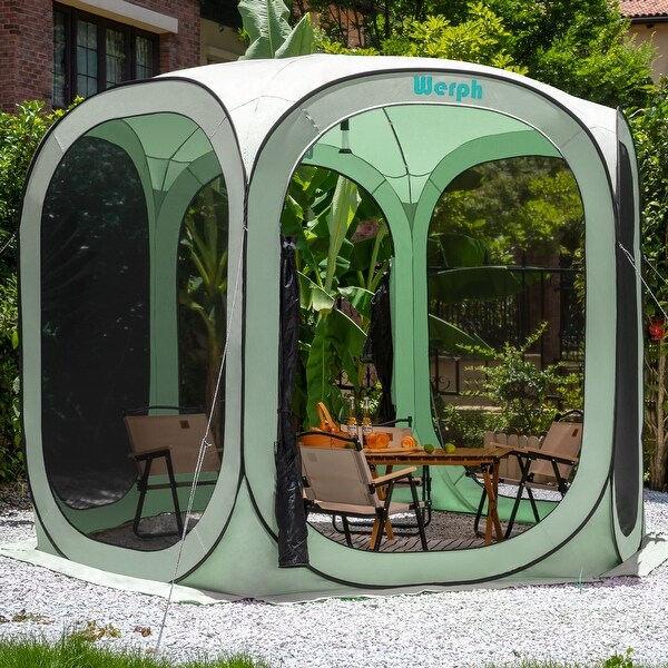 Werph Pop Up Canopy, Green, Portable Canopy Tent with Mesh
