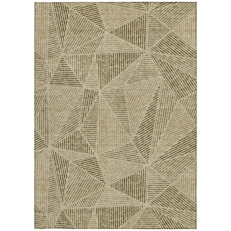 HomeRoots Geometric Transitional Rectangle Outdoor Rug
