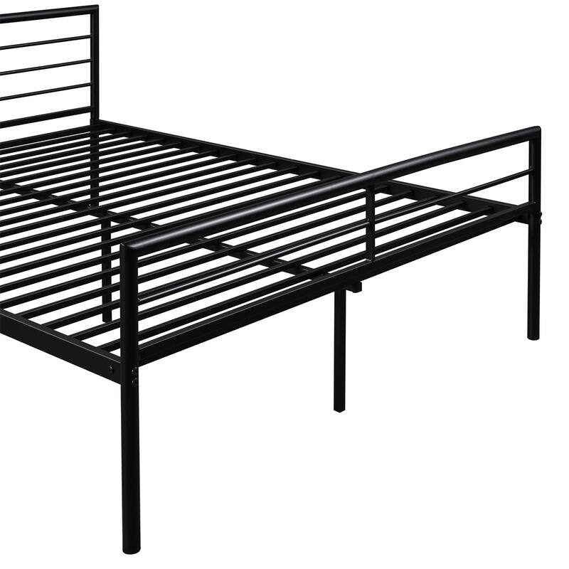 Merax Twin Over Full Metal Bunk Bed with Desk