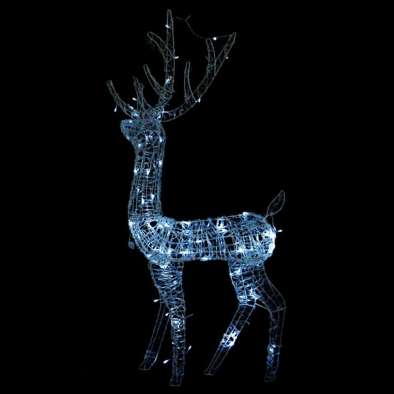 Outdoor Reindeer Christmas Decoration, 140 Cool White LED Lights - Cool White