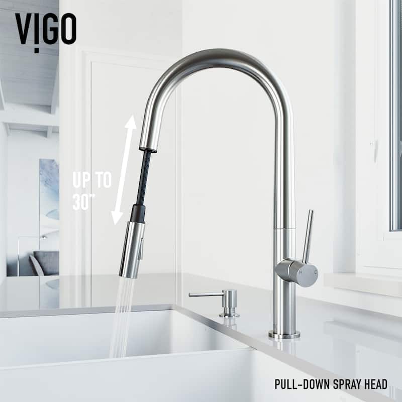 VIGO Greenwich Pull-Down Spray Kitchen Faucet