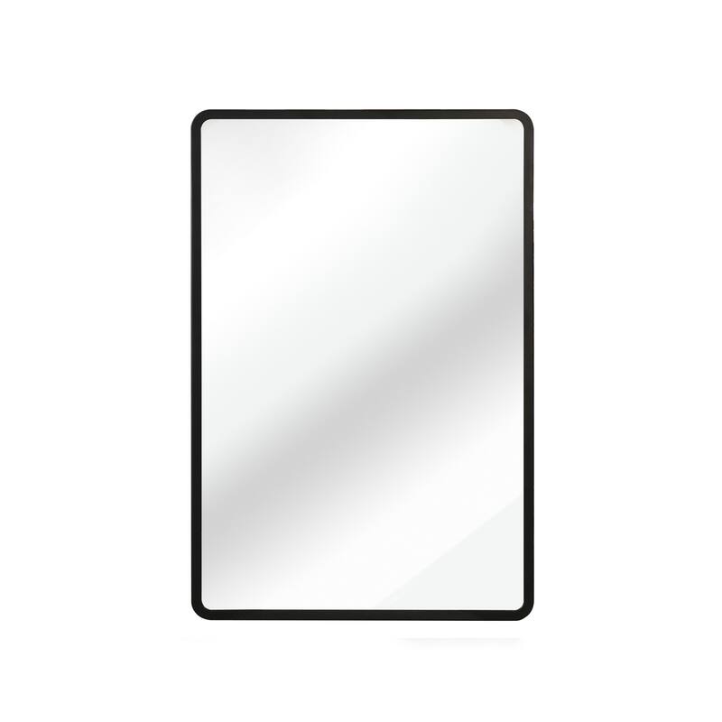Black Medicine Cabinet Metal Framed Wall mount or Recessed Mirror Cabinet - 20"×30"