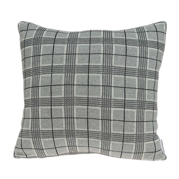 gray plaid pillow covers