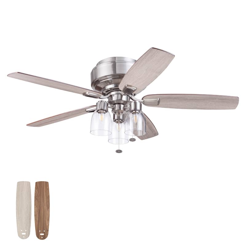 52" Prominence Home Magonia Indoor Traditional Farmhouse Ceiling Fan with Pull Chains, Dry-Rated