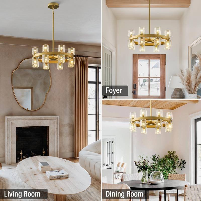 KAYLA Modern Chandelier with K9 Crystal