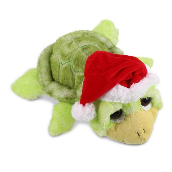 slide 2 of 6, DolliBu Santa Green Sea Turtle Stuffed Animal Plush with Santa Outfit - 11 inches