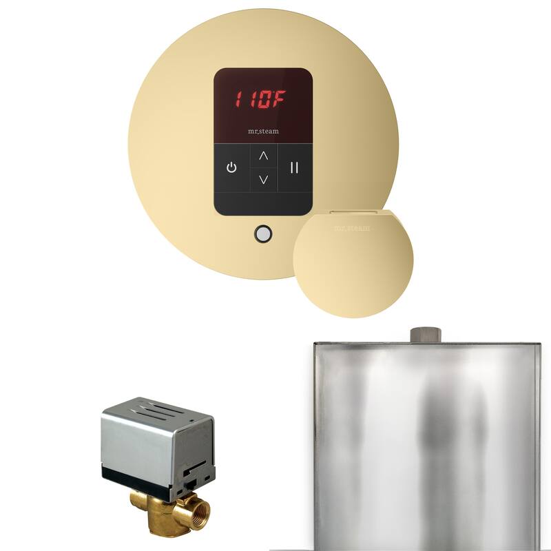 Mr Steam BBR Basic Butler Package Steam Shower Control Package with - Satin Brass