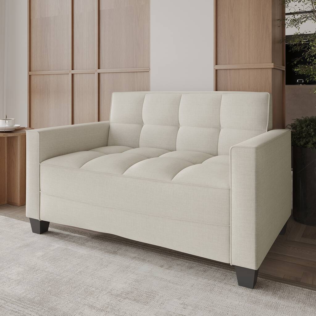 CraftPorch Chic Modern Linen Upholstered Loveseat