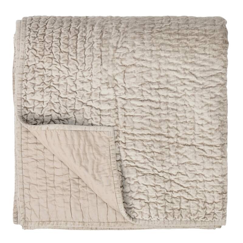 Dimitry 100% Rayon Velvet Quilt by Kosas Home