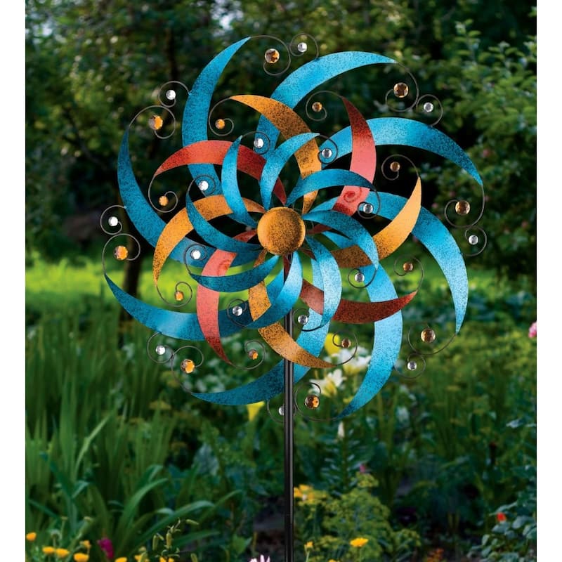 32 Triple Wind Spinner - Crescent - 32"x9.5"x85"