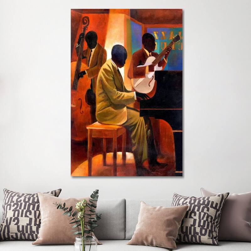 iCanvas "Piano Man" by Keith Mallett Canvas Print