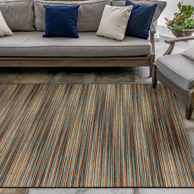 Liora Manne Marina Stripes Indoor/ Outdoor Area Rug