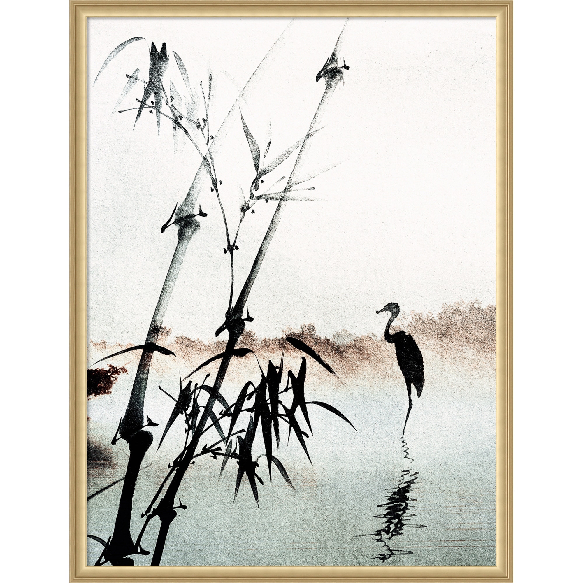 Tranquil Reflections by Treechild Framed Mounted Canvas Wall Art Print