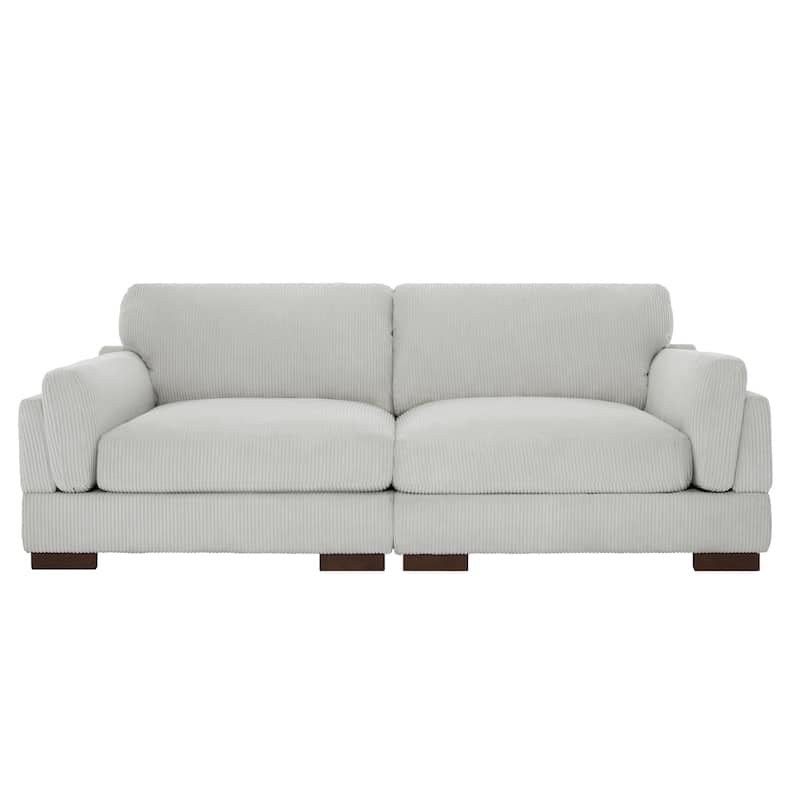 90.2"W Corduroy Upholstered Living Room Sofa