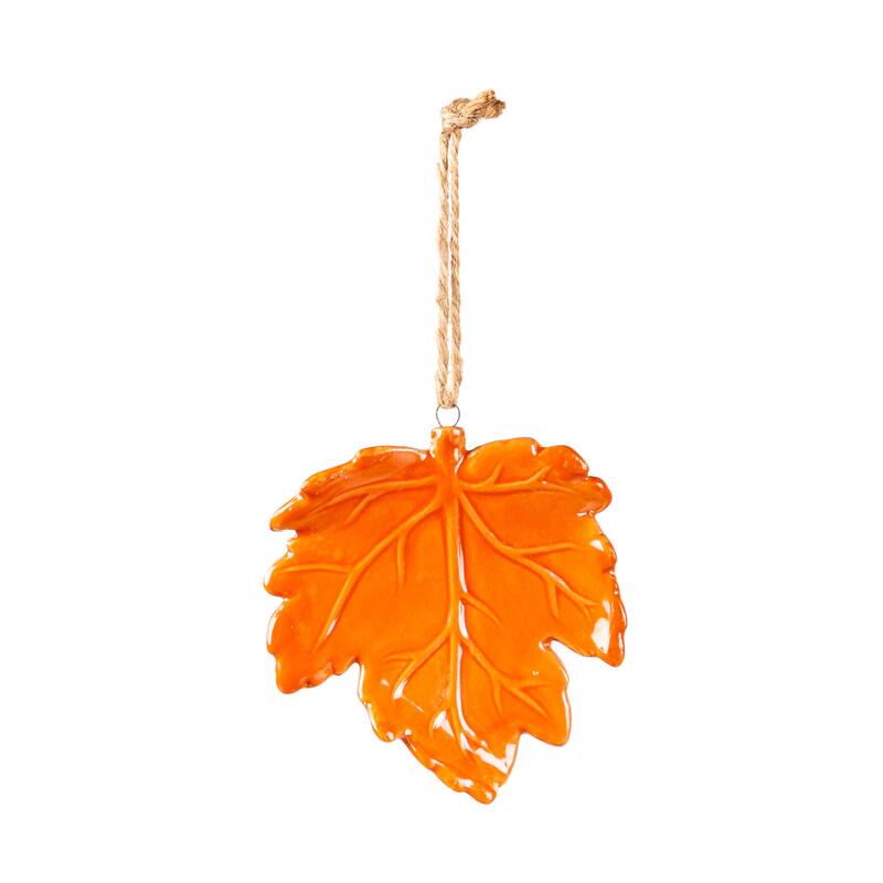 4" Ceramic Hanging Decor Set, Leaf