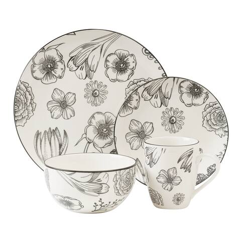 Dinnerware Set 12PCS Porcelain Bouquet - 12" x 15"