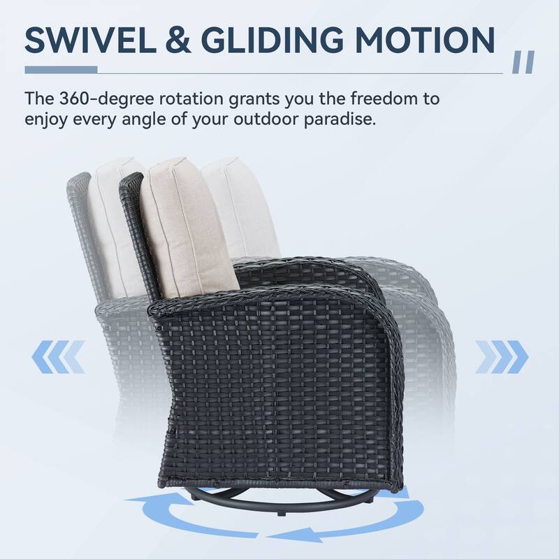 Gymojoy Premium Wicker Patio Furniture Set - Ultimate Comfort & Weather-Resistant Design