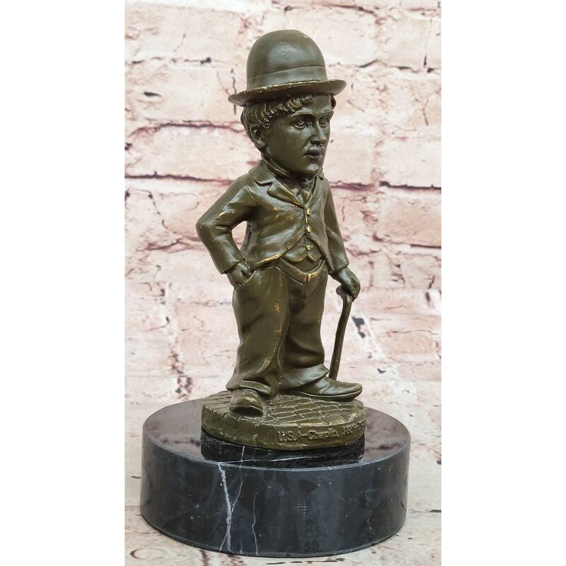 Charlie Chaplin Bronze Statue – Vintage Comedy Tribute Sculpture