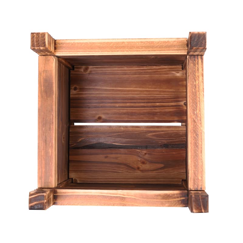 Raised Planter Trough Wood Garden Vegetables Raised Box Outdoor