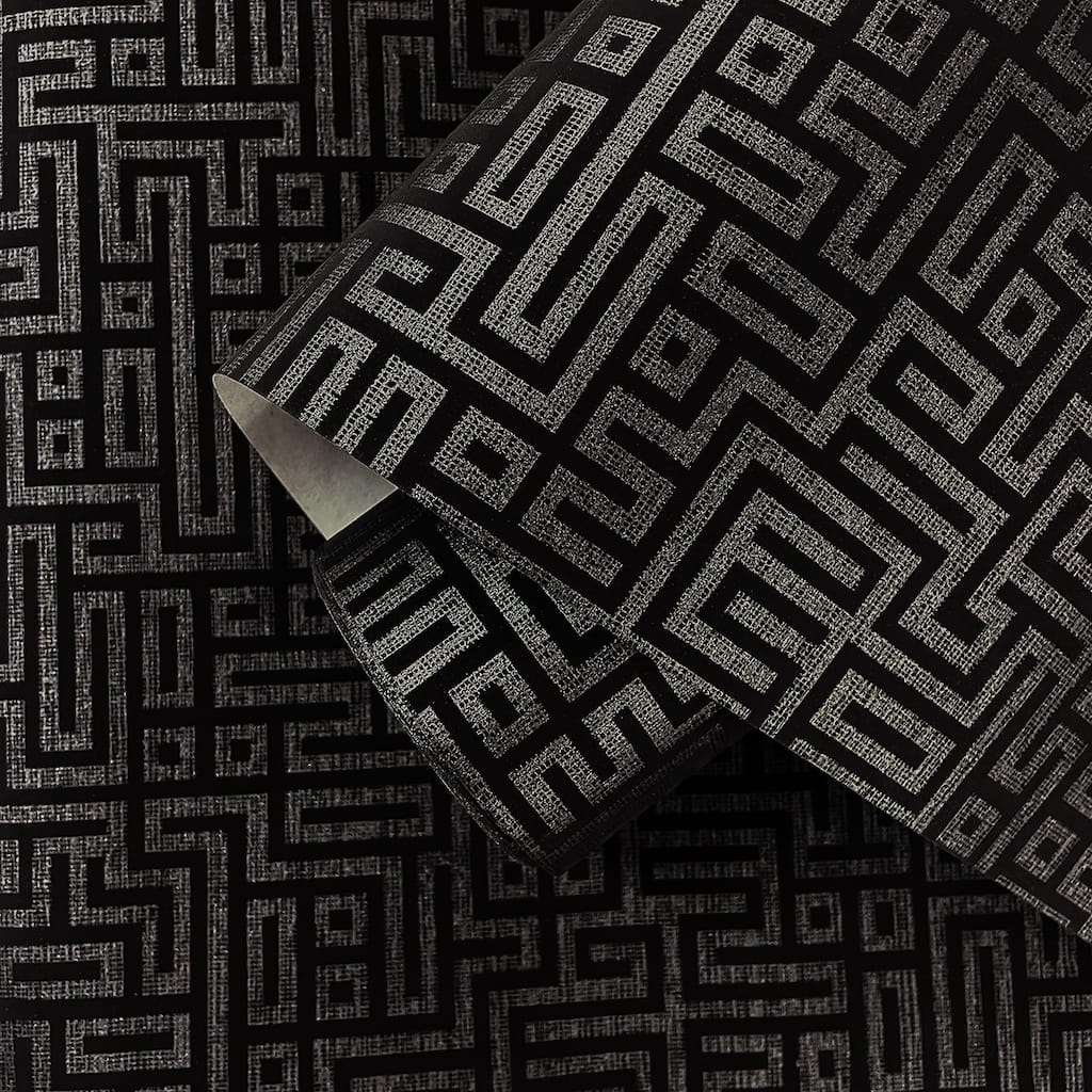 Seabrook Designs Rockefeller Maze Nonwoven Unpasted Wallpaper