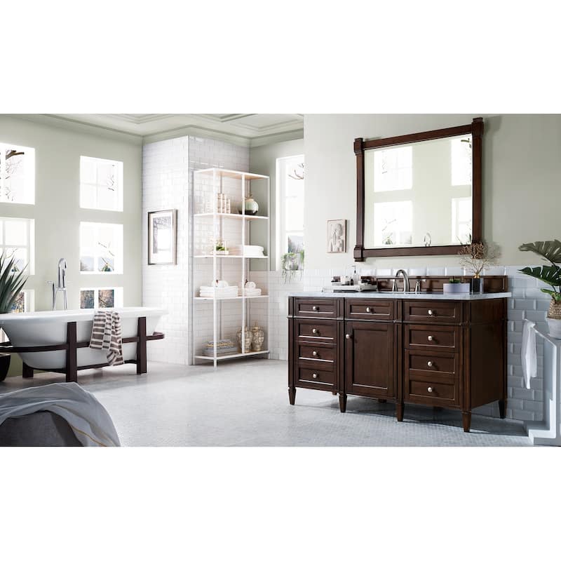 James Martin Vanities Brittany 60" Single Vanity, Burnished Mahogany