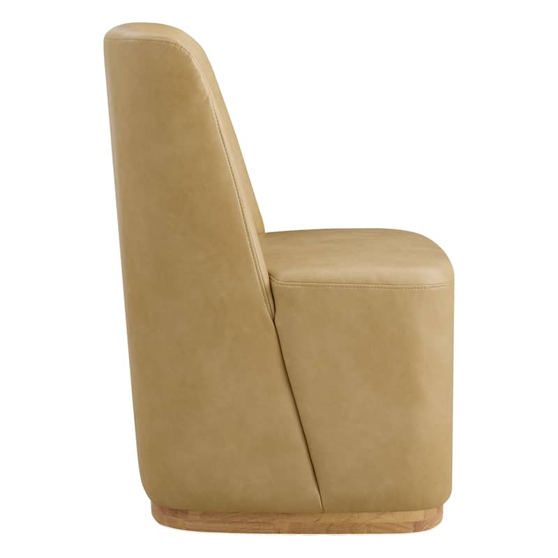 Brian Modern Dining Chairs with Casters&Wood Base Set of 2